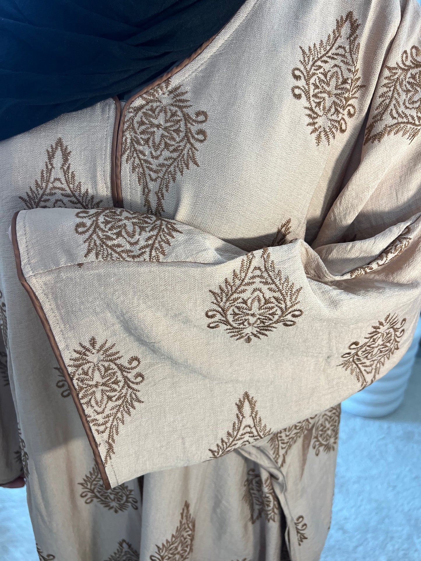 Robe broderie Maya [taupe]